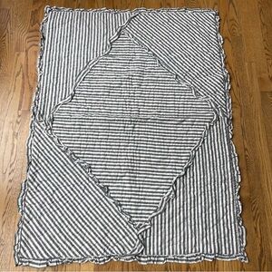 Pottery Barn Kids Emily & Meritt Ruffle Candy Stripe Crib Quilt 36” x 50”
